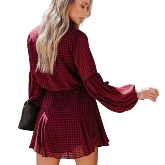 VICI MANCHESTER ADJUSTABLE BALLOON SLEEVE DRESS SzS Christmas holiday - Picture 2 of 11